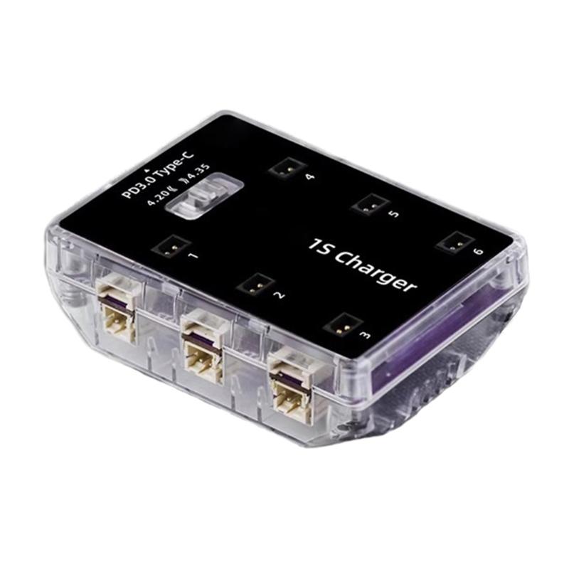 

Efficient 6 Way Charging Station For 1S 4.2V and 4.35V LiHV Drones Charging and With Adjustable Voltages 1