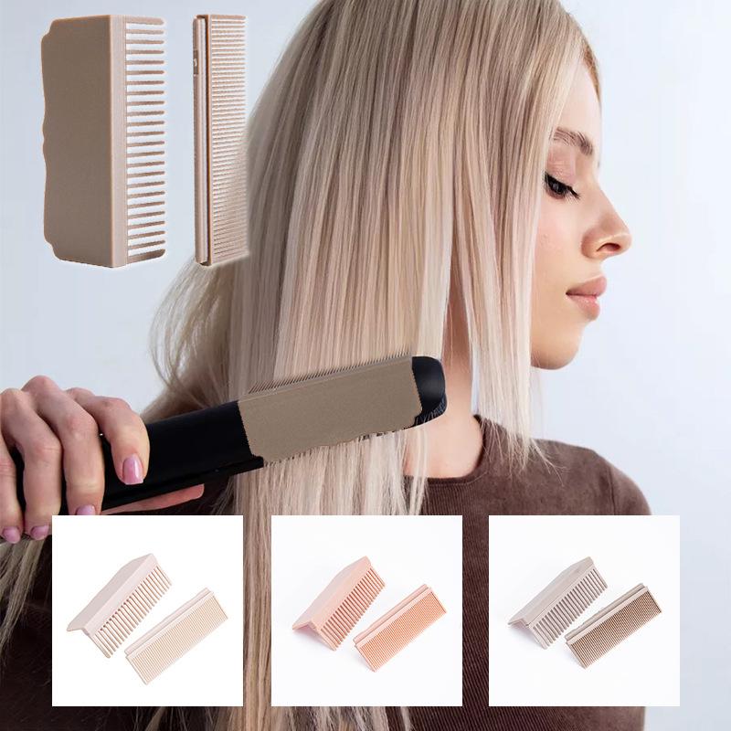 1pc Barber Straightening Comb Attaches To Flat Iron For Low And High Temperature Hair Straightner DIY Hair Styling Tool Travel
