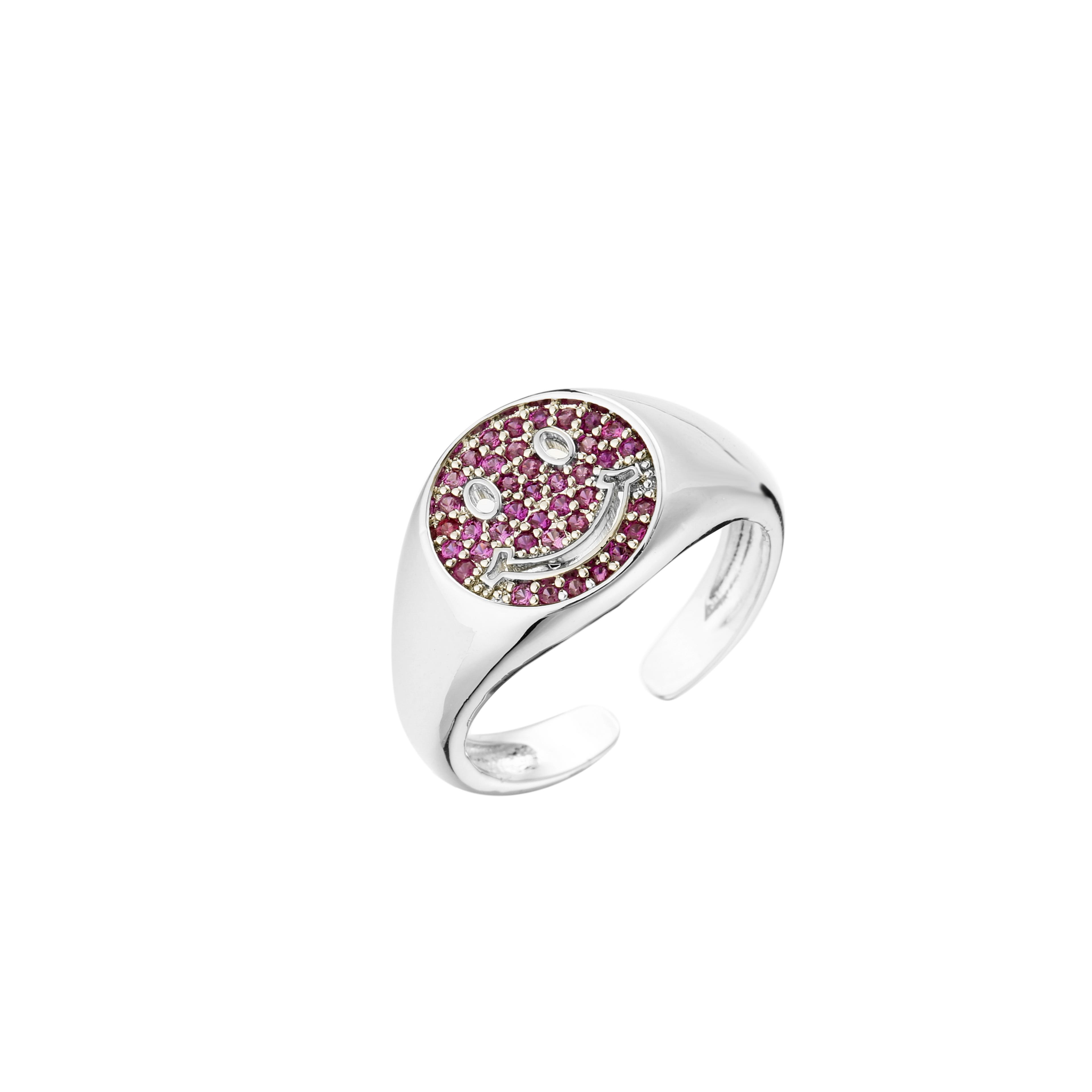 

HECHENG,Colorful Multi Zircon Face Rings,Geometric Rings for Women Gold Color Crystal Fashion Zircon