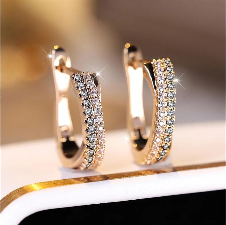 Water Drop Pearl Rhinestone Tassel Earrings