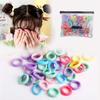50/100Pcs Colorful Basic Nylon Ealstic Hair Ties for Girls Ponytail Hold Scrunchie Rubber Band Kid Fashion Hair Accessories