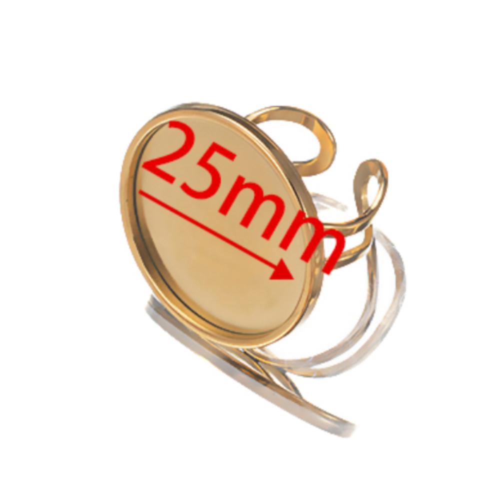 4 pièces/lot Bagues Ouvertes en Acier Inoxydable Supports Base Plate Vide Carré Rond Ovale Plateau Cabochon Résine Cadre Bijoux Fabrication