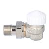 Thermostatic Valve V-exakt II DN15 Nickel-plated, White Cap, Angle-corner D
