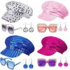 3Pieces Disco 50s 60s 70s 80s Set Rockstars Cool Outfits for Halloween Birthday Party Costume Dressing Up Accessories
