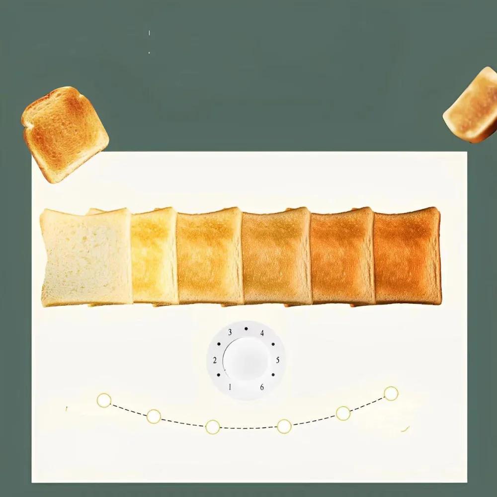 Toaster 1PC Edelstahl Toaster Ofen Doppelseitiges Backen Beheizter Toast Sandwich Home Automatische Frühstücksmaschine
