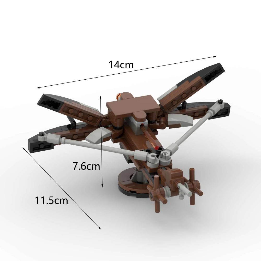 MOC Ancient Crossbow Carriage Model Medieval Weapons Building Block Bricks Parts Accessories DIY Chariots Siege Engines Kids Toy