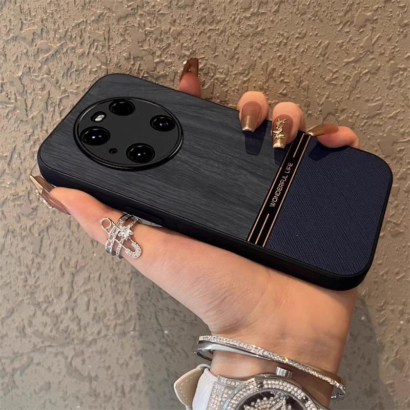 

Чехол для мобильного телефона Huawei Mate60pro, кожа с текстурой дерева, подходит для P60, контрастный цвет, 50/40pro, матовая противоударная крышка Honor 50
