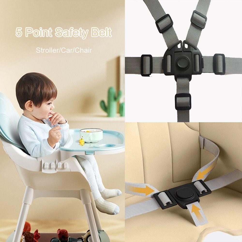 2 szt. Uniwersalny Pas Bezpieczeństwa dla Niemowląt Regulowany Pas Mocujący do Fotelika Wielokolorowy 5-punktowy Pas Bezpieczeństwa Uprząż