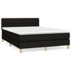 Vidaxl Letto Continentale Con Materasso, Nero, Tessuto 140X200 Cm