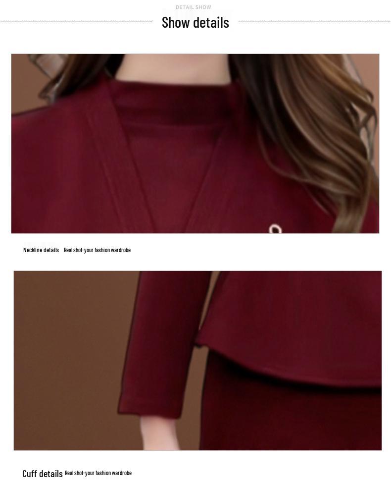 Elegant Spring 2026 Slim-Fit Lace-Up Three-Piece Dress for Women - Perfect for Mother's Day