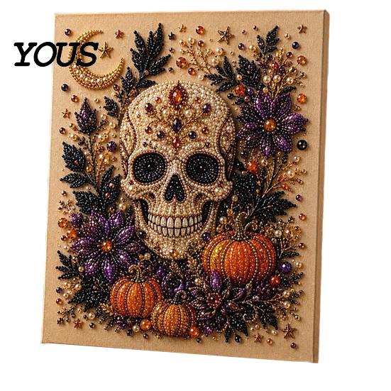 Atmosfera di Halloween Decorazioni Fantasma Perla Finta Arte Kit Fai da Te, Spettrale 3D Perline Artigianato Riutilizzabile Pittura Artigianato, Parete Gotica per Adulti
