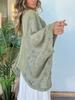 New Printed Crew Neck Loose Casual Batwing Sleeve Top for Women