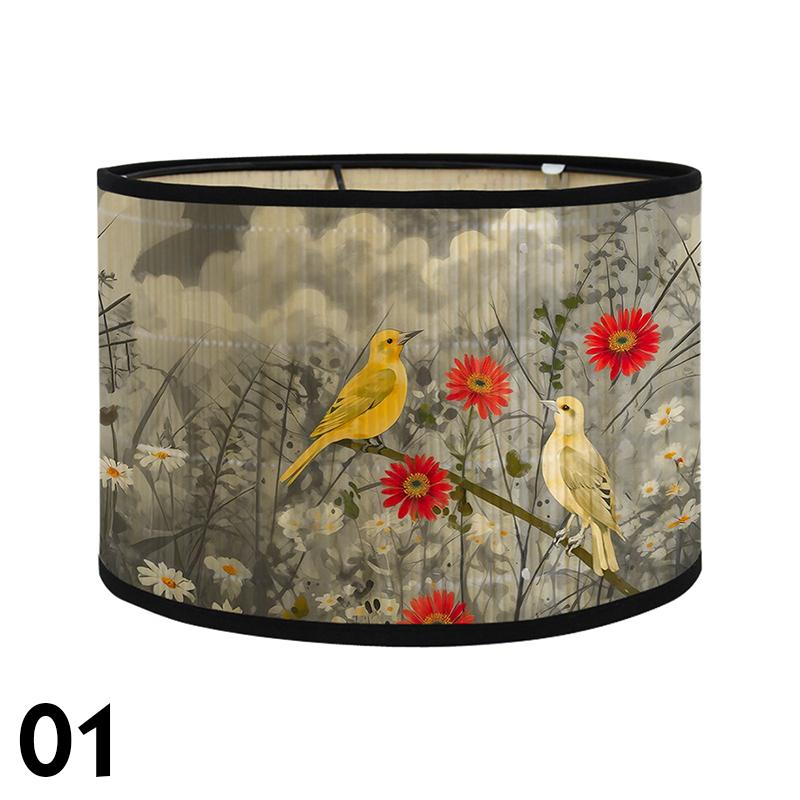 

Chinese Flower And Bird Painting Lampshade Retro Bamboo Crafts Lampshade Hotel Home Decor Desk Wall Lamp Bedside Lamp Shades