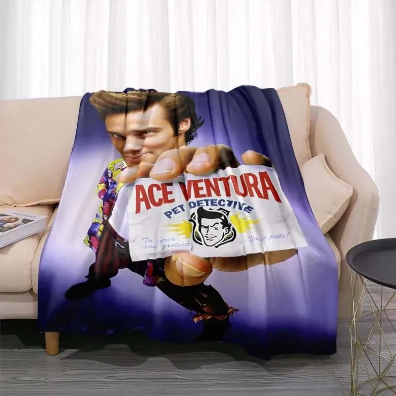 3D MASK Cartoon Blanket Jim Carrey Pattern Bedroom Living Room Home Decoration Picnic Blanket Children's Room Blankets for Beds
