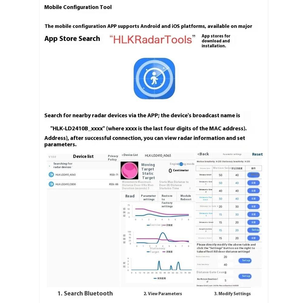 High Accuracy LD2410C Radar Module Heartbeat Detection Sensor Smart Home Applications