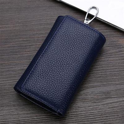 Smart Key Holder Wallet (Navy)/Cowhide Key Wallet