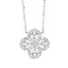 Huamei Jewelry Set Earstuds S925 Silver Needle Necklace With Zircon Clover Clavicular Chain Fashionable Versatile Women