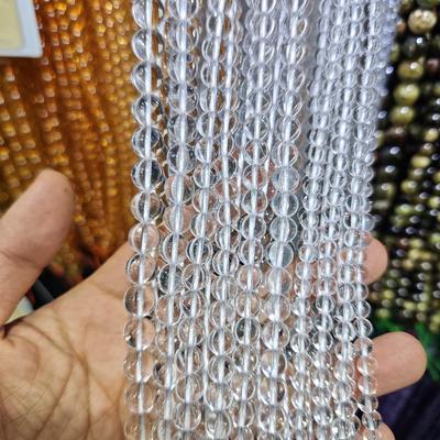 Bergkristallperlen für DIY-Schmuck - Runde Kristallperlen zur Armbandherstellung