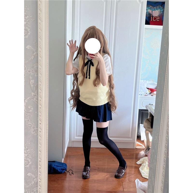 Dragon & Tiger Aisaka Taiga Cosplay JK Uniform Wool Dress Skirt Full Set