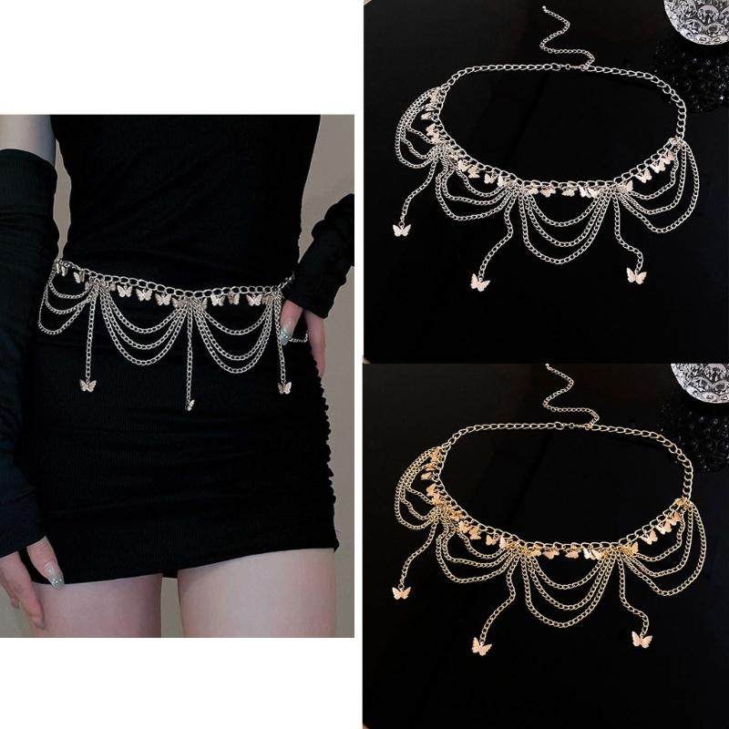 Fashionable Ethnic Style Tassels Butterfly Waist Chain Belly Dance Belly Chain Dress Photography Waist Accessories