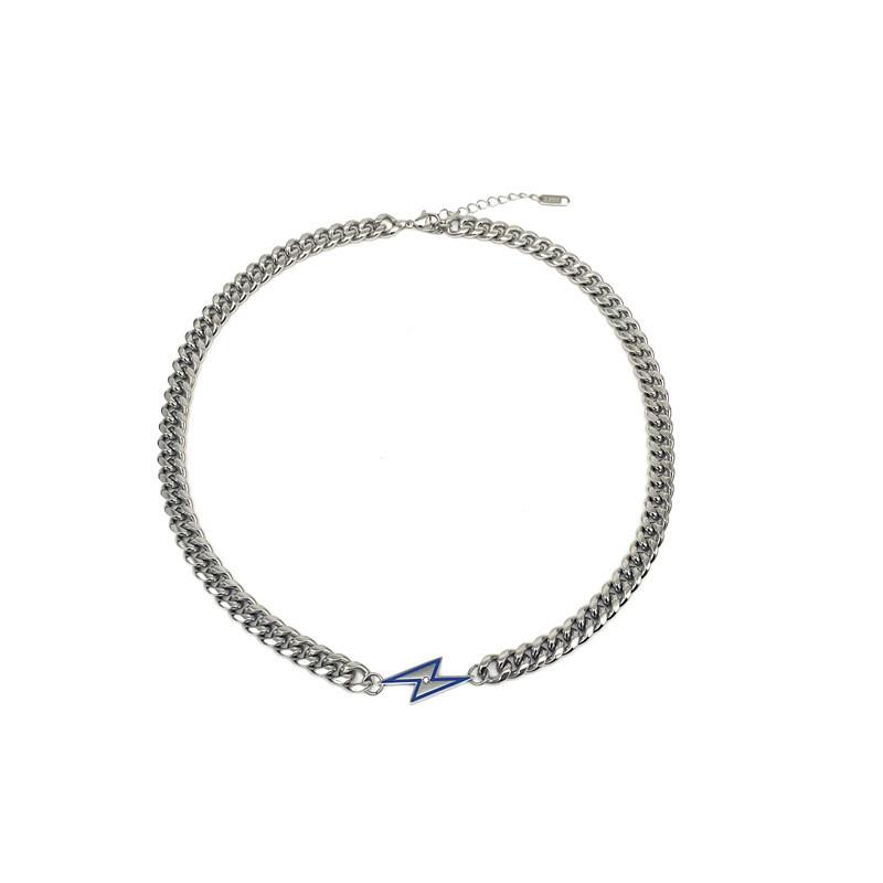 Geometric Titanium Steel Pendant Chain For Men Women With Modern Design And Durable Finish