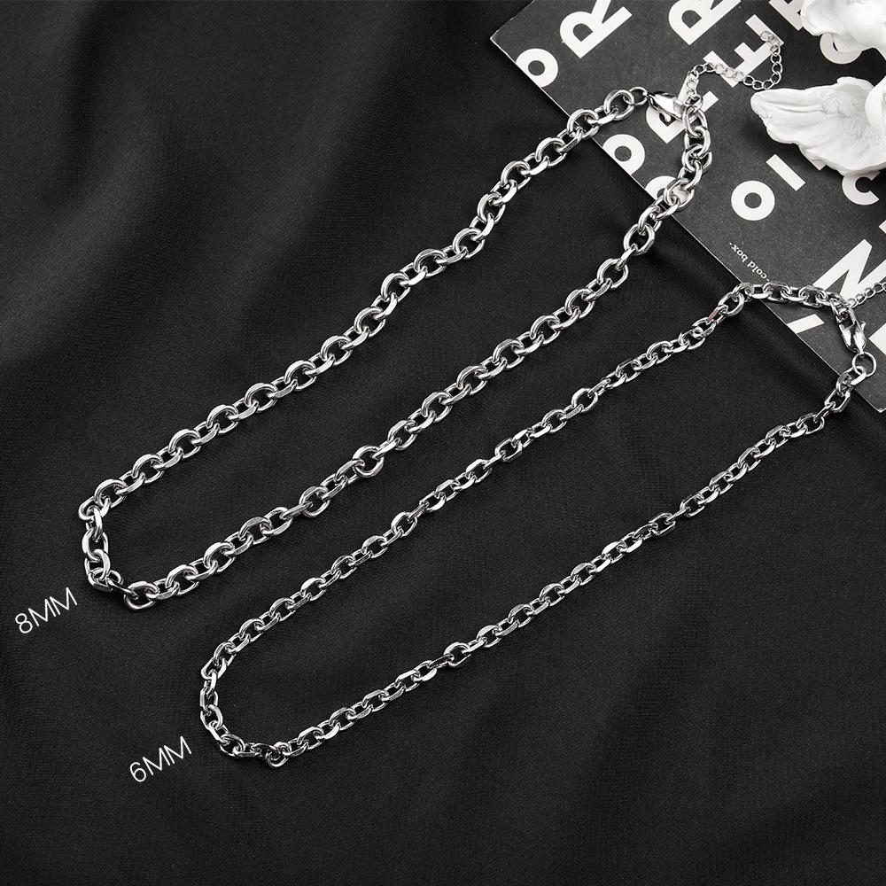 Cuban Chain Necklace - Unisex Trendy Hip Hop 6mm/8mm Titanium Steel European & American Style