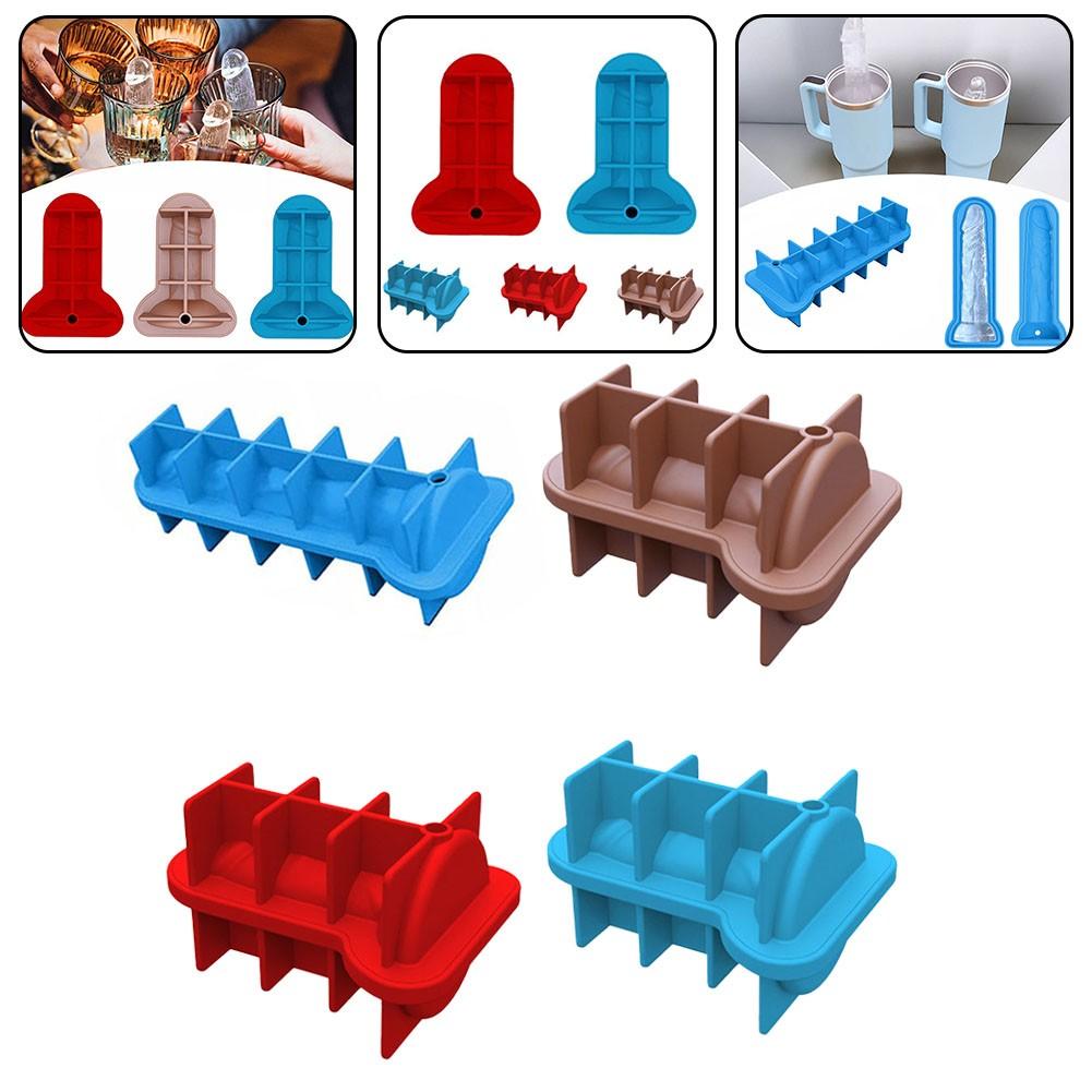 

With Lid Ice Cube Tray Convenient Quick Release Silicone Sky is blue