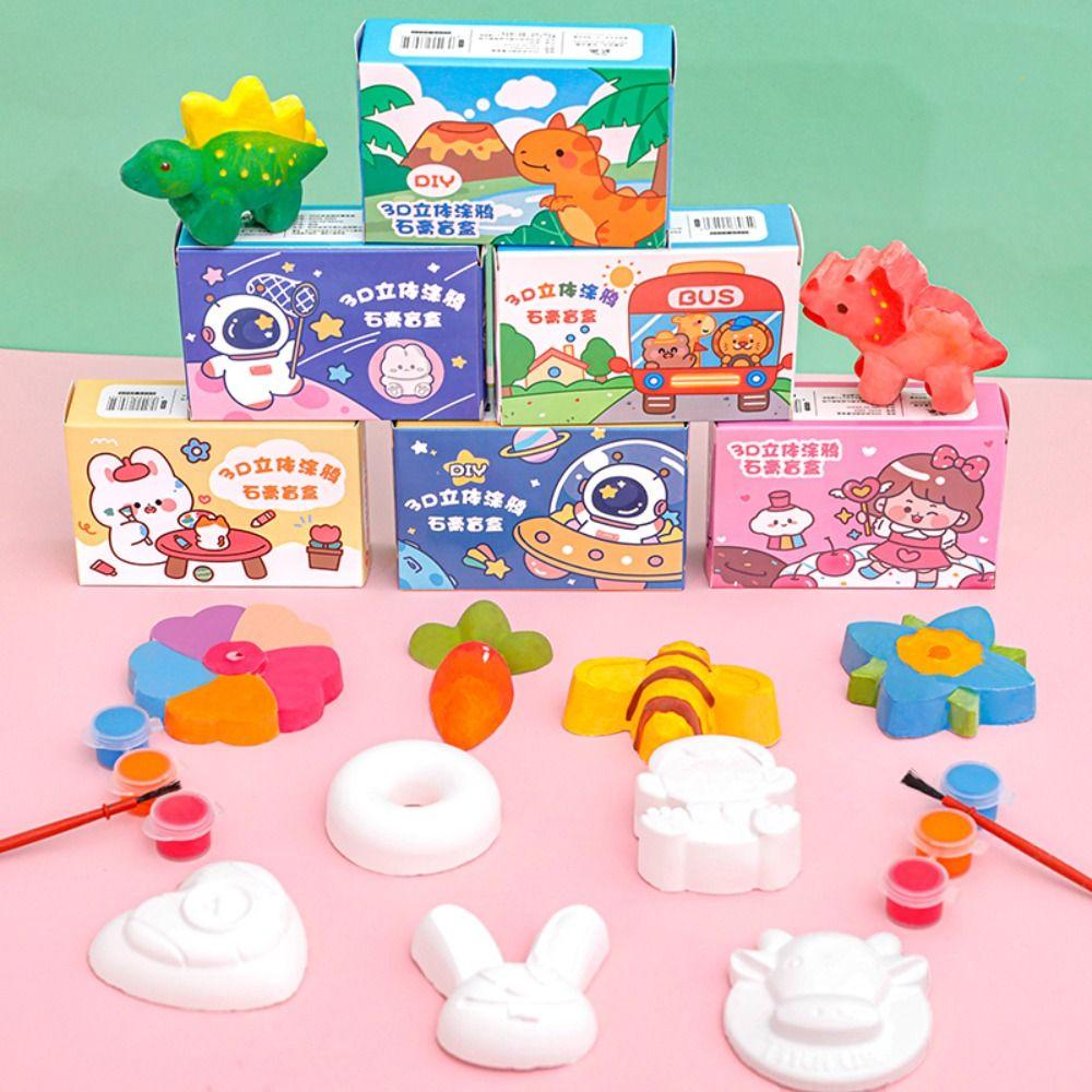 Animal Children Coloring Activity Toy Flower DIY Paint Figurines Color Filling Toy  Gifts