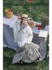 Retro Black & White Striped Cotton Linen Skirt - Soft, Anti-See-Through, Versatile, Loose Fit