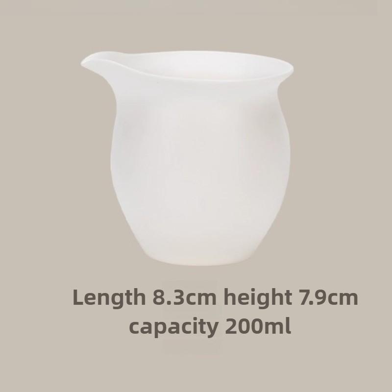 Xiaoyu Ultra-thin Tire Plain-fired Suet Jade Porcelain Kung Fu Tea Set Tea Set Tea Sea National Style Simple and Fair Cup