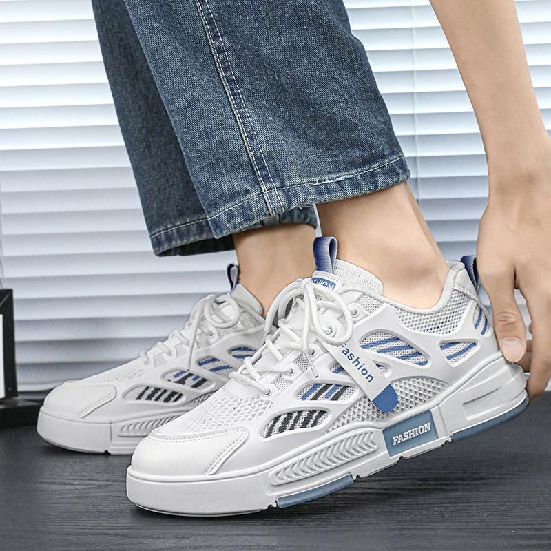 Fashion PARZIVAL Vulcanized Sneakers For Men Trend Casual Mesh Shoe Tenis Trainer Korean Flat Walking Shoes Zapatos Informales De Hombre