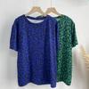 Hirsionsan Summer Casual Leopard Print Knitted T-Shirts Women O-Neck Loose Soft Harajuku New Tops Shirt Female Chic Tees Mujer