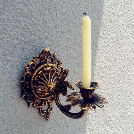 Vintage Wall Candle Sconce Wall Mount Candle Holder Living Room Bedroom Dining Room Bathroom Hanging Decorative Candlestick