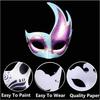 14 PCS DIY White Paper Half Face Masquerade Mask Craft Mardi Gras Mask Plain Mask Paintable Blank Halloween Party Mask