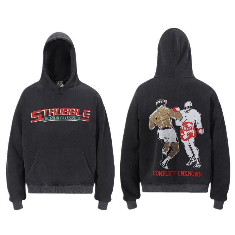 Unisex VTG High Street Saint Portrait Pattern Hoodie Sweatshirt