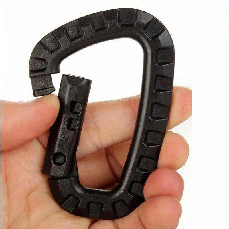 1Pc Durable Backpack Buckles, Carabiner Plastic Hooks, D Shape EDC Gear for Outdoor Camping