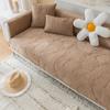 Thicken Plush Sofa Cover Living Room Skin Friendly Jacquard Sofa Towel Anti-slip Solid Color Sofa Protector Slipcovers Removable