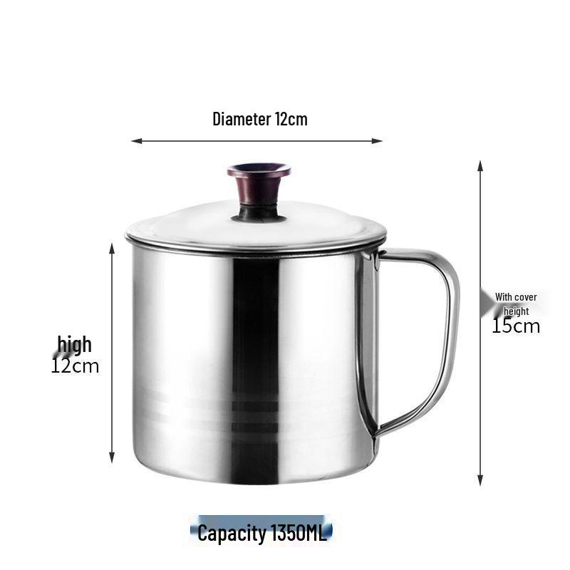 Large Capacity Stainless Steel Mug with Lid - Durable, Drop-Proof, Ideal for Kindergarten & Construction Site, Perfect for Cold Water & Tea.