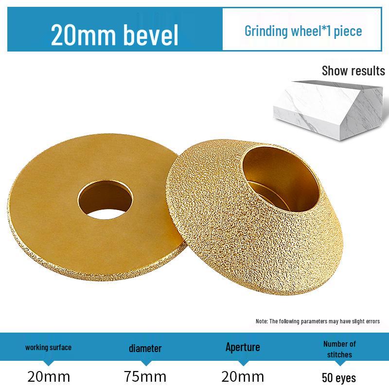 Stone Edge Grinding Wheel for French Edge Granite & Marble Tile - Trimming, Rounding, and Grooving with Angle Grinder