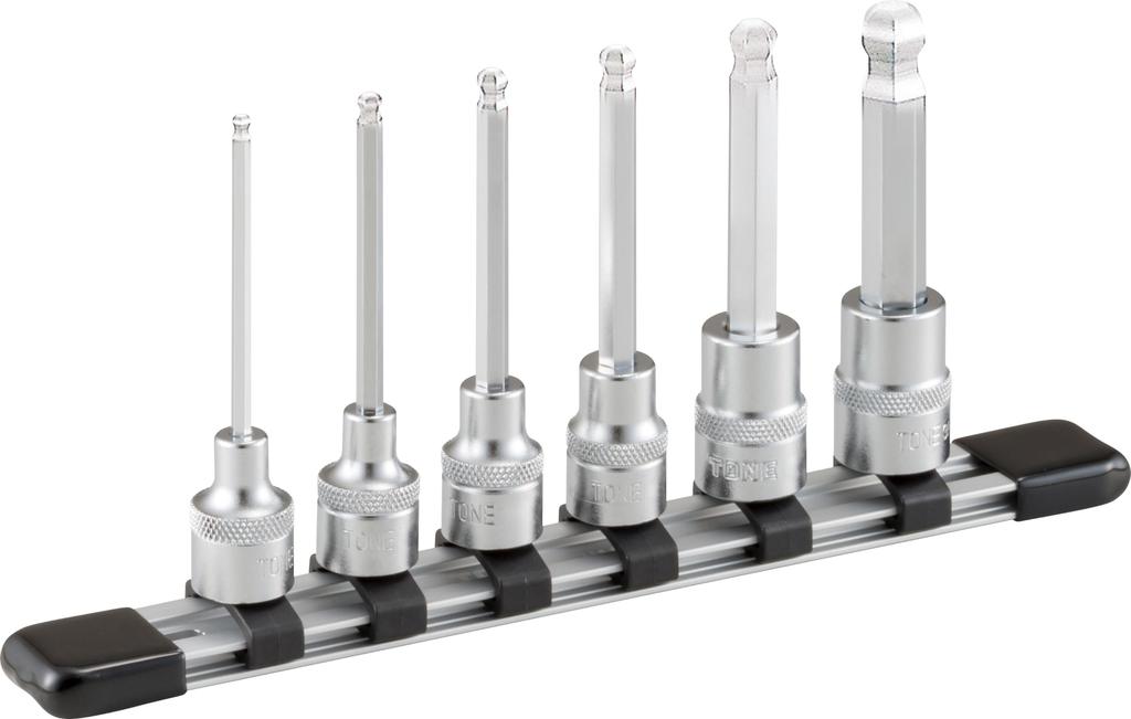 TONE Ball Point Hexagon Socket Set HBH306 Drive Angle Contents 6 Items (with Holder) 9.5mm (3/8")