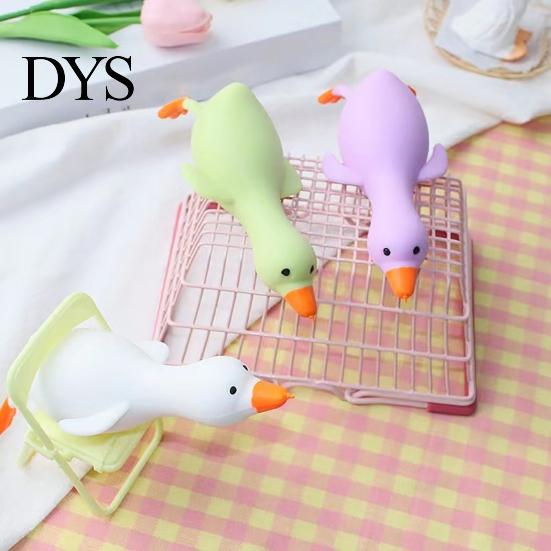 Duck Squeeze Toy 1/4Pcs Mini Lying Anxiety Relief Sensory Slow Rising Animal Stress Ball School Office Desk Fidget