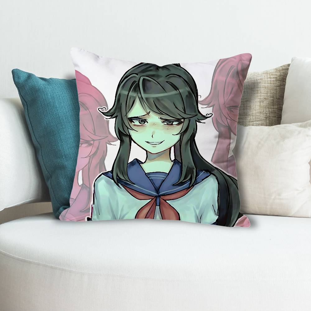 YYandere SSimulator Spiel Anime Berühmtheit Merchandise AllMatch Bedruckter Kissenbezug Sofa Auto Büro Zimmer Dekoration Schutz