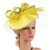 European and American creative mesh color cloth top hat stage photo headgear bridal hair accessories big head flower