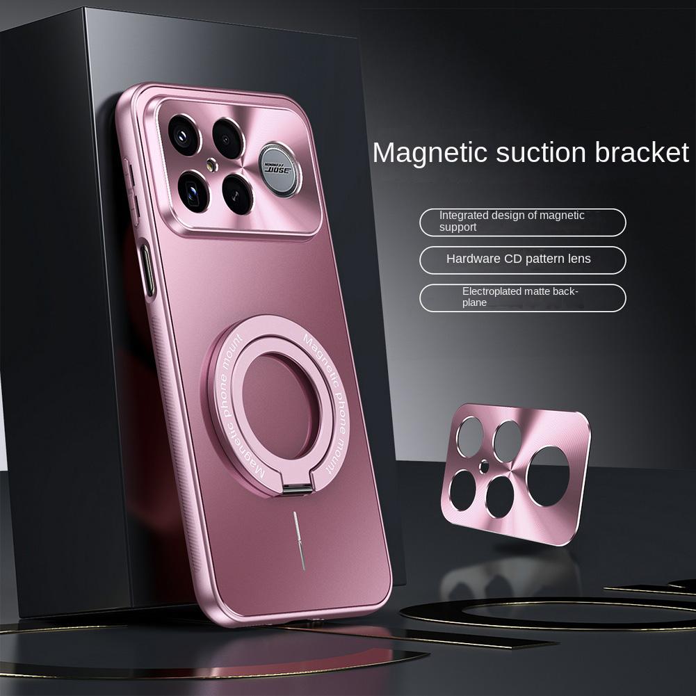 Electroplated Micro-matte Back Plate Thin Magnetic Ring Case For Poco F8 Ultra F8 Pro POCO F7 Ultra F7 Pro Camera Protect Cover