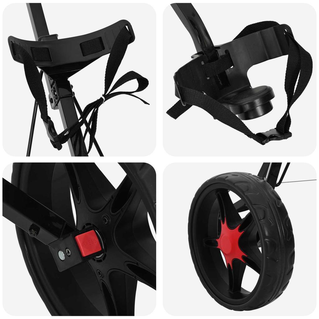 Golf Trolley Black 66 x 65 x 112 cm Iron