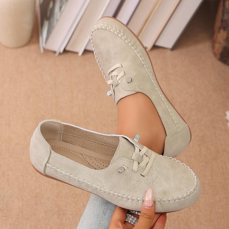 Casual Shoes Wholesale Large Size Retro Single Shoes Women's Lace-up New Middle-aged and Elderly Mother Shoes Fashion Spring and Autumn
