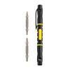 Multifunction 4 in 1 Pen Style Screwdriver with Magnetic Tips Double Ended Crossing Flathead Tips Pocket Screwdriver