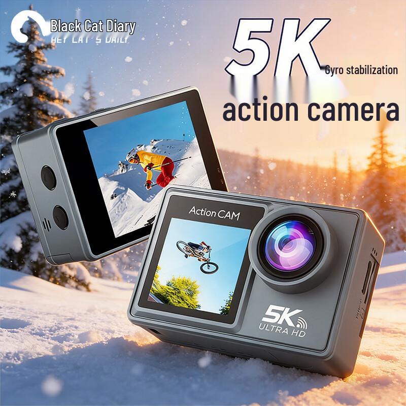 

Black Cat Diary M40 5K Dual-Screen Action Camera (CN version) Front & Rear Dual-Screen