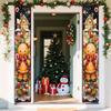 1 Pair, Christmas Gingerbread Couple Banners, Polyester, Christmas New Year Party Signs, Christmas Decoration Background Suitable for Indoor and Outdo