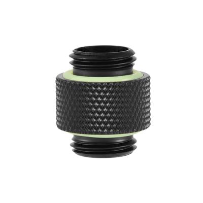 2pcs G14 Thread Fitting Adapter Connector for Computer Water Cooling System Black Long